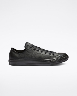 Converse Chuck Taylor All Star Leather Női Rövidszárú Fekete | SKRNEZU-HU